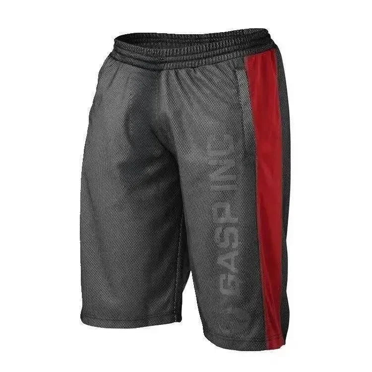 Quick Dry Men's Sport Shorts Loose Summer GASP Muscle Training Squat Fitness Five-Quarter Pants Breathable Moisture Wicking