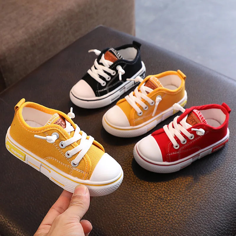 2025 New Children's Canvas Shoes Fashion Baby Board Shoes Girls' Breathable Single Shoes Boys' Casual Shoes