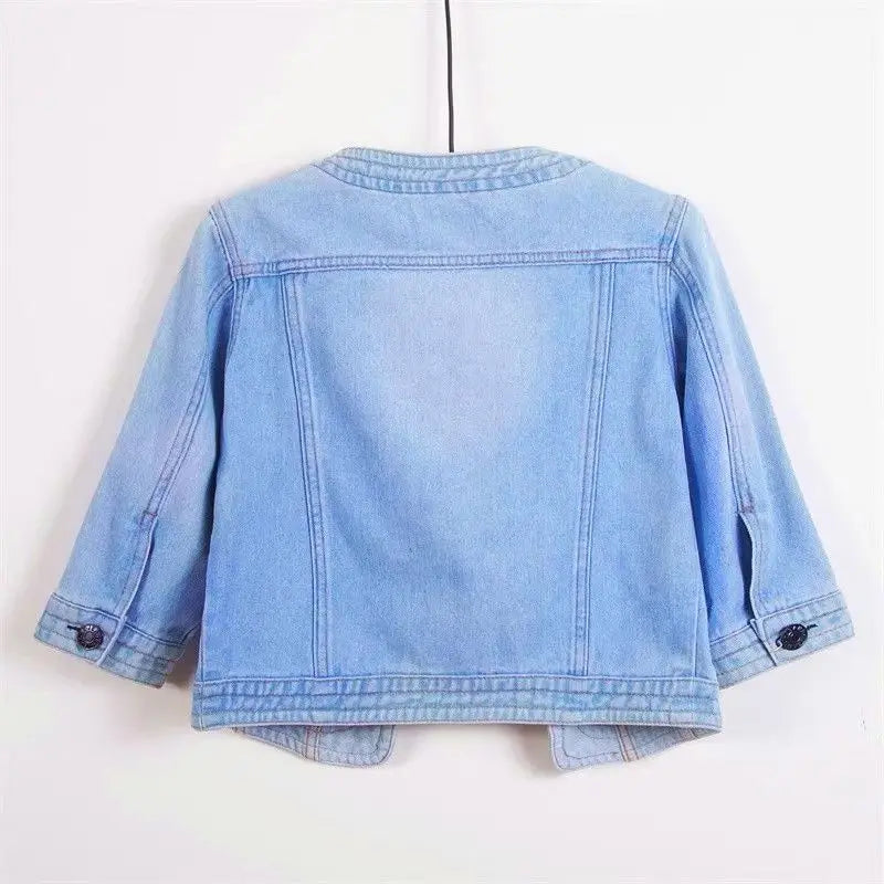 Women's Summer New Spring Short Loose Split Sleeve Denim Coat Jackets