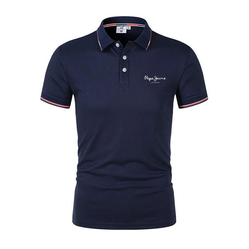 Simple custom men's polo short sleeved shirt 2025