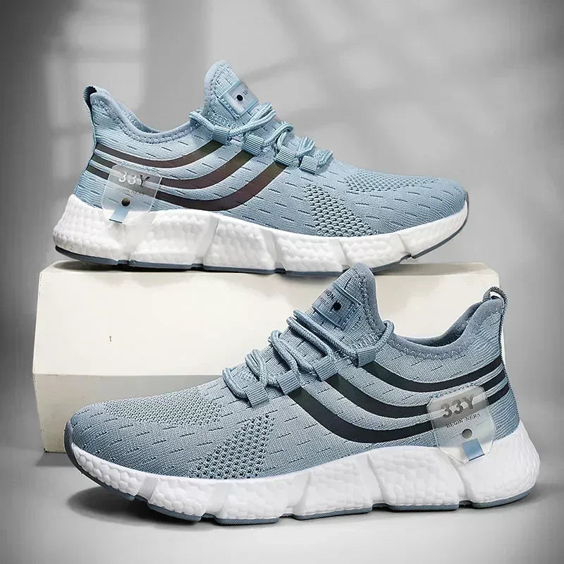 Men's Shoes Sports Shoes 2025 Summer New Mesh Breathable Running Shoes Soft Sole Shock-absorbing Running Shoes Lightweight Shoes