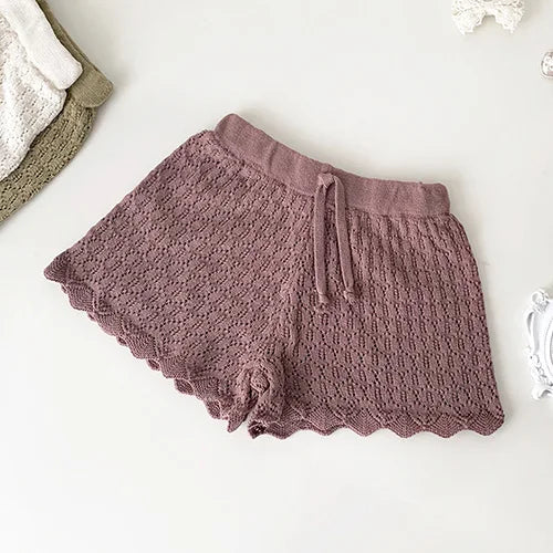 Korean Style Autumn Spring Baby Girl Short Skirt Children Clothing Kids PP Shorts Baby Girls Solid Color Knitting Shorts