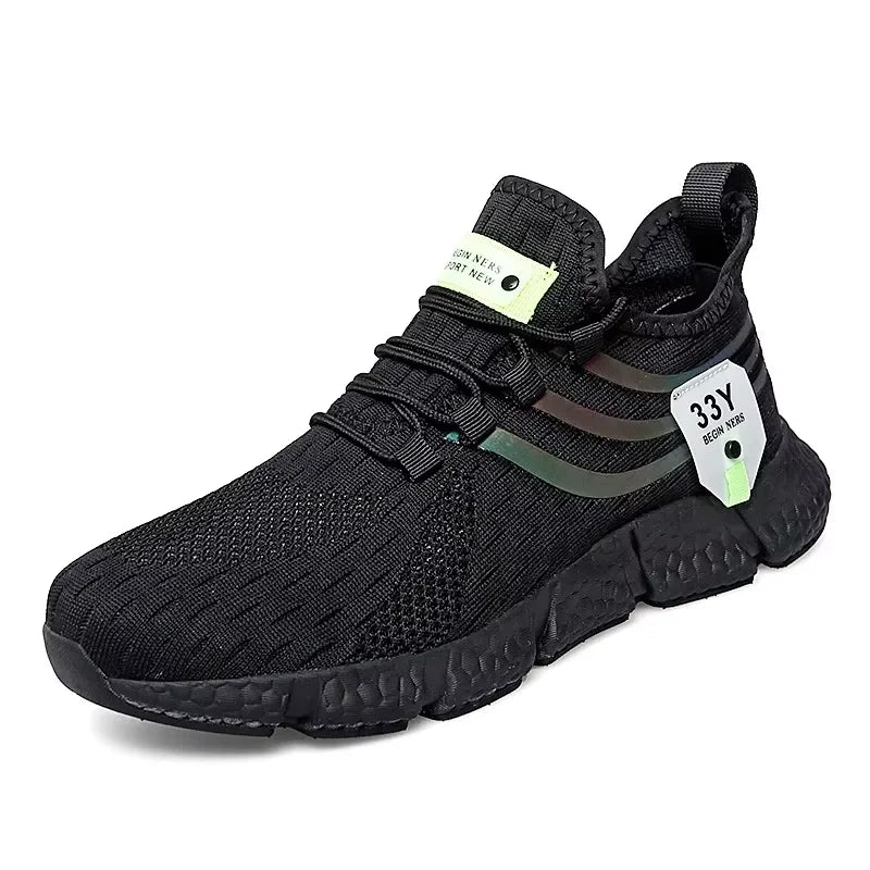 Men's Shoes Sports Shoes 2025 Summer New Mesh Breathable Running Shoes Soft Sole Shock-absorbing Running Shoes Lightweight Shoes