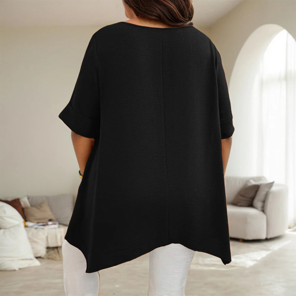 Women Short Sleeve T-Shirt Casual Solid Tees