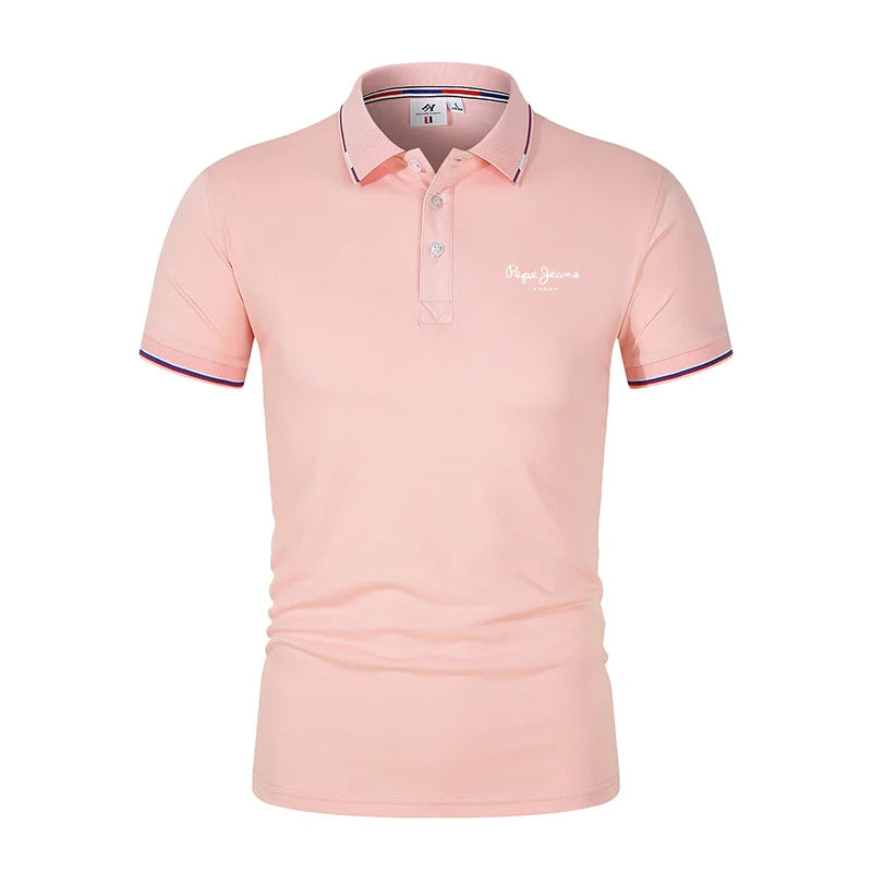 Simple custom men's polo short sleeved shirt 2025