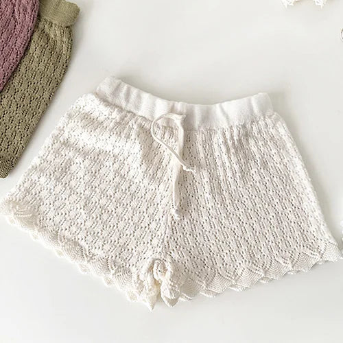 Korean Style Autumn Spring Baby Girl Short Skirt Children Clothing Kids PP Shorts Baby Girls Solid Color Knitting Shorts