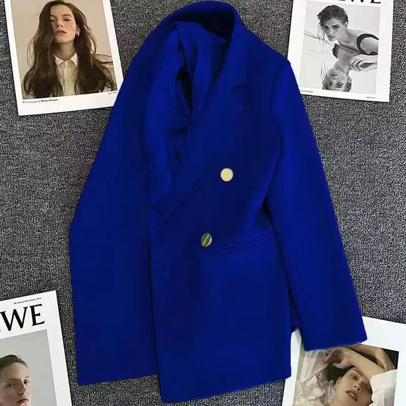 Women's Suit Coat Elegant Sports Casual Blazer Korean Fashion Luxury Jacket Spring Autumn Solid Color Ladies Clothing