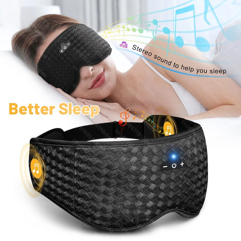 3D Eye Mask Music Play Sleeping Headphones with Built-In Hd Speaker Mask for Sleep Headphones Bluetooth ﻿breathable Eye Shield