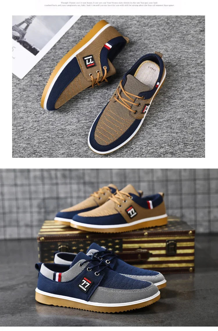 Sneakers Shoes for Men Canvas Shoes Breathable Beef Tendon Bottom Casual Vulcanized Shoes Work Footwear Tenis Masculino2024 