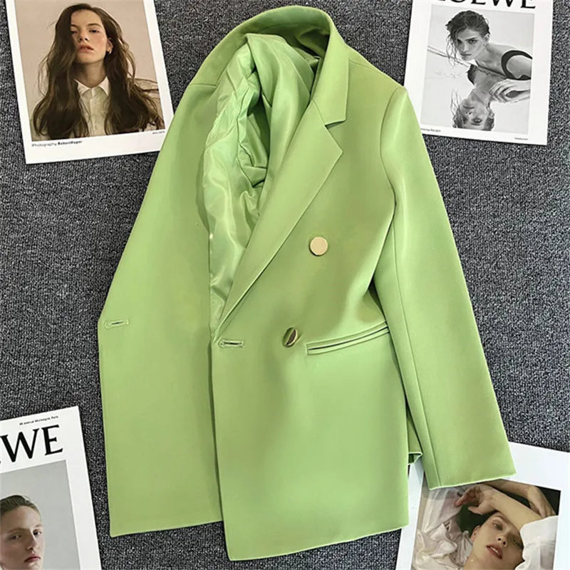 Women's Suit Coat Elegant Sports Casual Blazer Korean Fashion Luxury Jacket Spring Autumn Solid Color Ladies Clothing