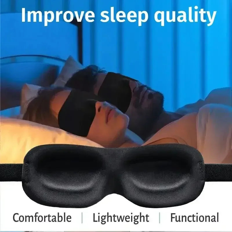 3D Eye Mask for Sleeping Contoured Cup Blindfold Night Sleep Face Masks Block Out Light Women Men Eyepatch Comfortable Soft Fit