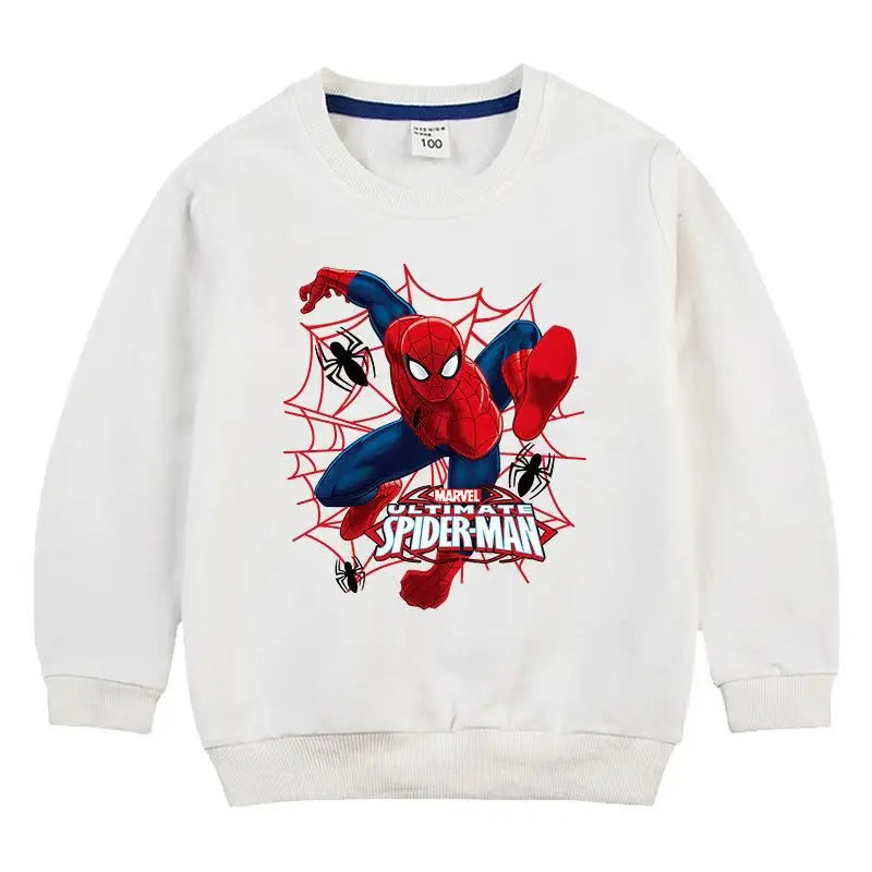 Autumn Baby Girls Clothes Spider Man Sweater Top Kid Boy Cartoon Pullover Sweatshirts Children Long Sleeve T-Shirts