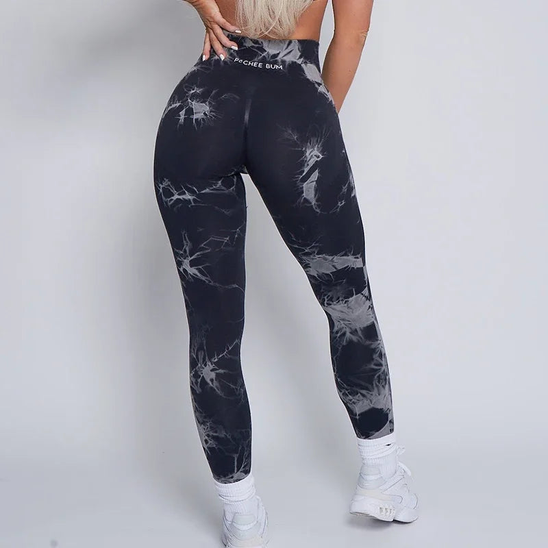 2025 Brand Bum Seamless Leggings Women Bubble Gum Tie Dye Lightning Marble Pants Leggings Gym Workout Fitness Leggings