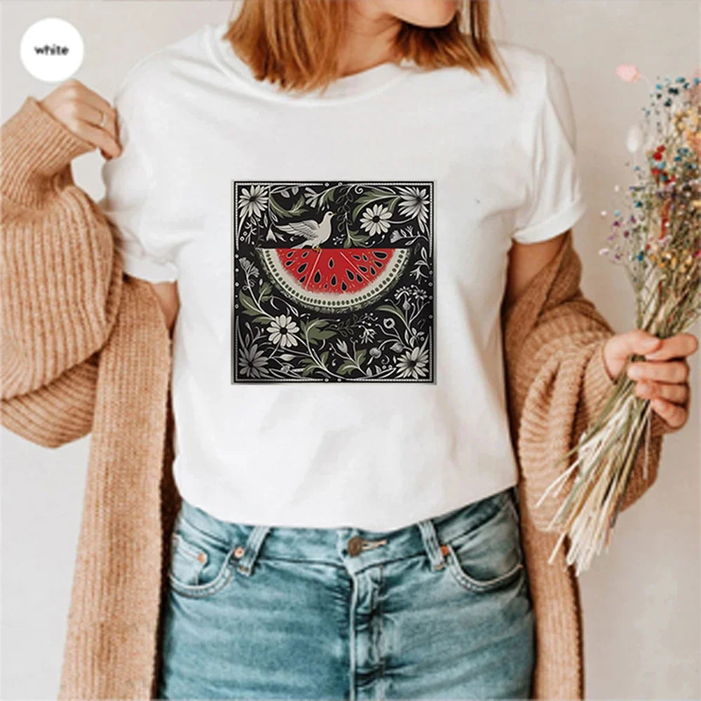 Retro Boho Watermelon Shirts Human Rights Tee