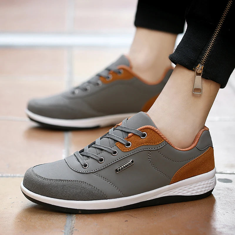 2025 New Men Leather Shoes Sneaker Trend Sport Shoes Breathable Men Sneakers Non-slip Footwear Holiday Shoes for Male ﻿