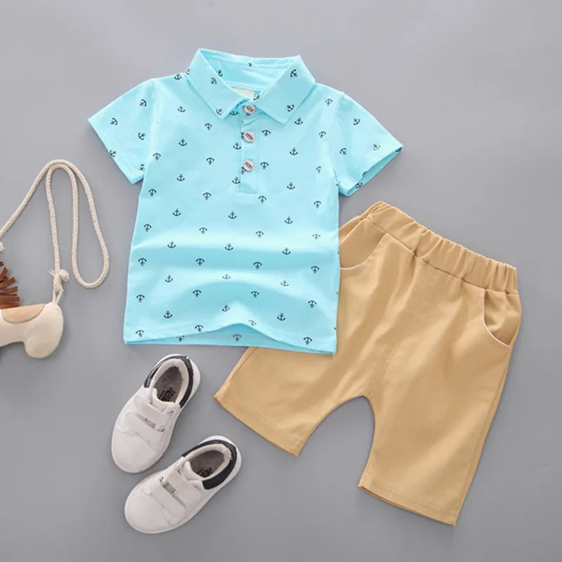 Summer Boys Clothes Sets Kids T-shirt+shorts 2pcs Baby Toddler Outfit Sport Suit 1 2 3 4 Years Boys Costume Children Clothing