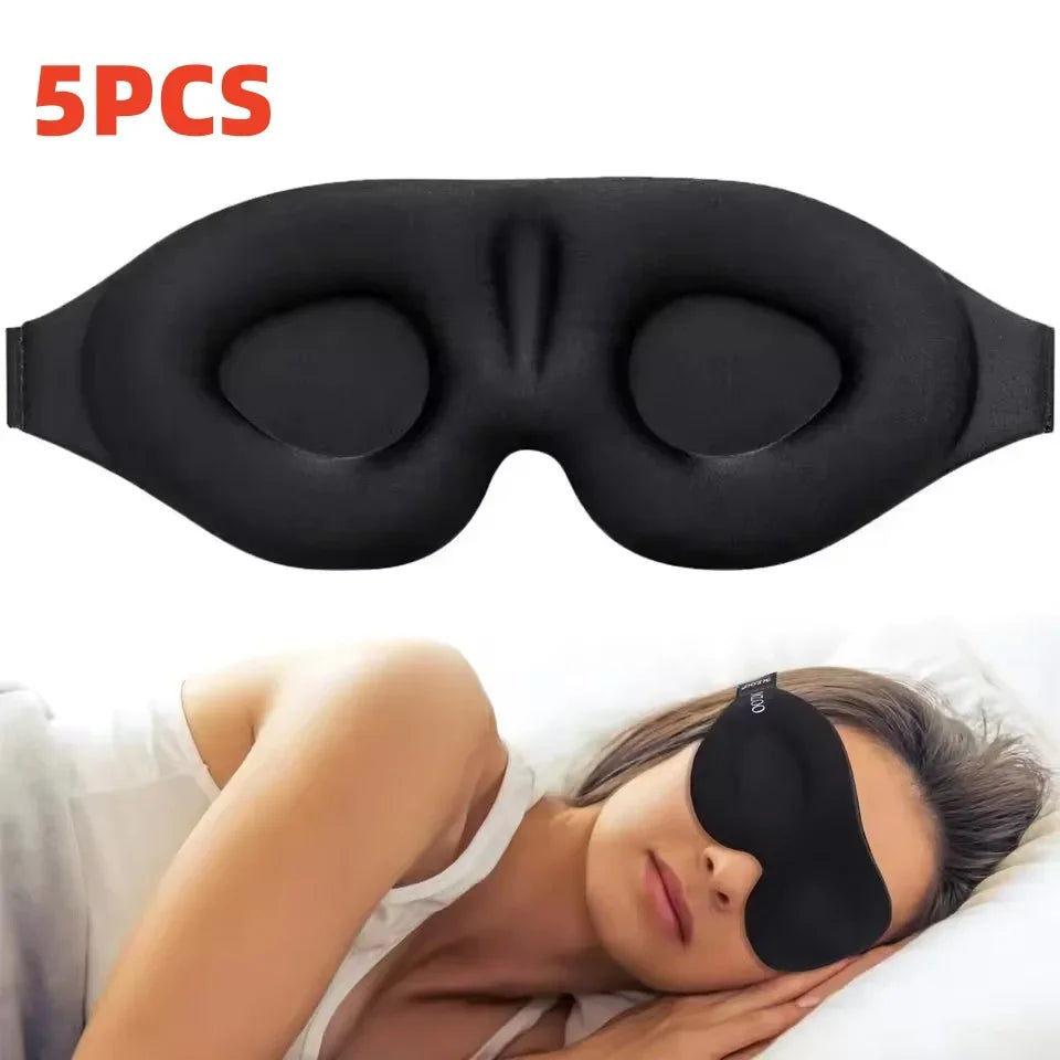 3D Eye Mask Adjustable Suitable for Men and Women with No Pressure on the Eyes Breathable and Light Blocking Eye Mask Black