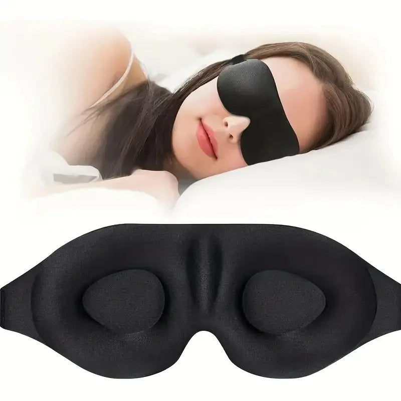 3D Eye Mask Adjustable Suitable for Men and Women with No Pressure on the Eyes Breathable and Light Blocking Eye Mask Black