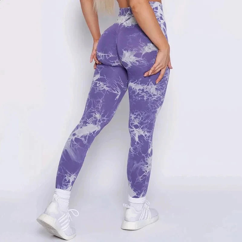 2025 Brand Bum Seamless Leggings Women Bubble Gum Tie Dye Lightning Marble Pants Leggings Gym Workout Fitness Leggings