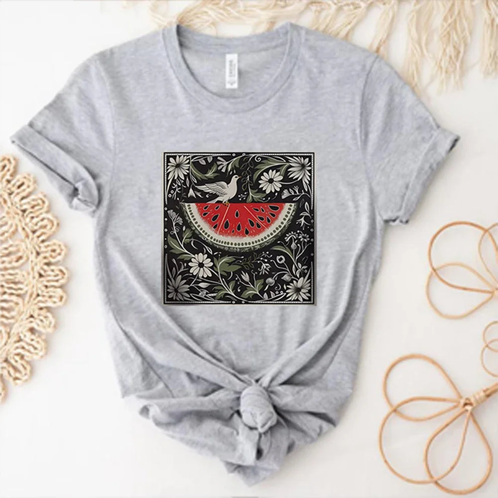 Retro Boho Watermelon Shirts Human Rights Tee