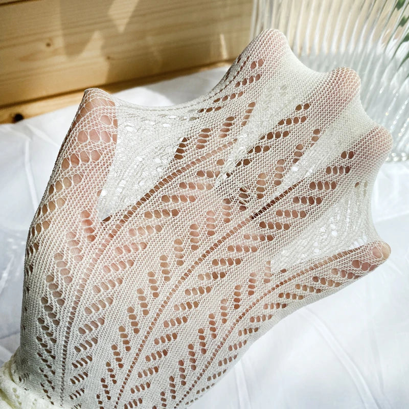 2025 New Summer Girls Tights Pure Cotton Breathable Mesh Beige White Black Children Princess Pantyhose Lolita Leggings For 2-12y