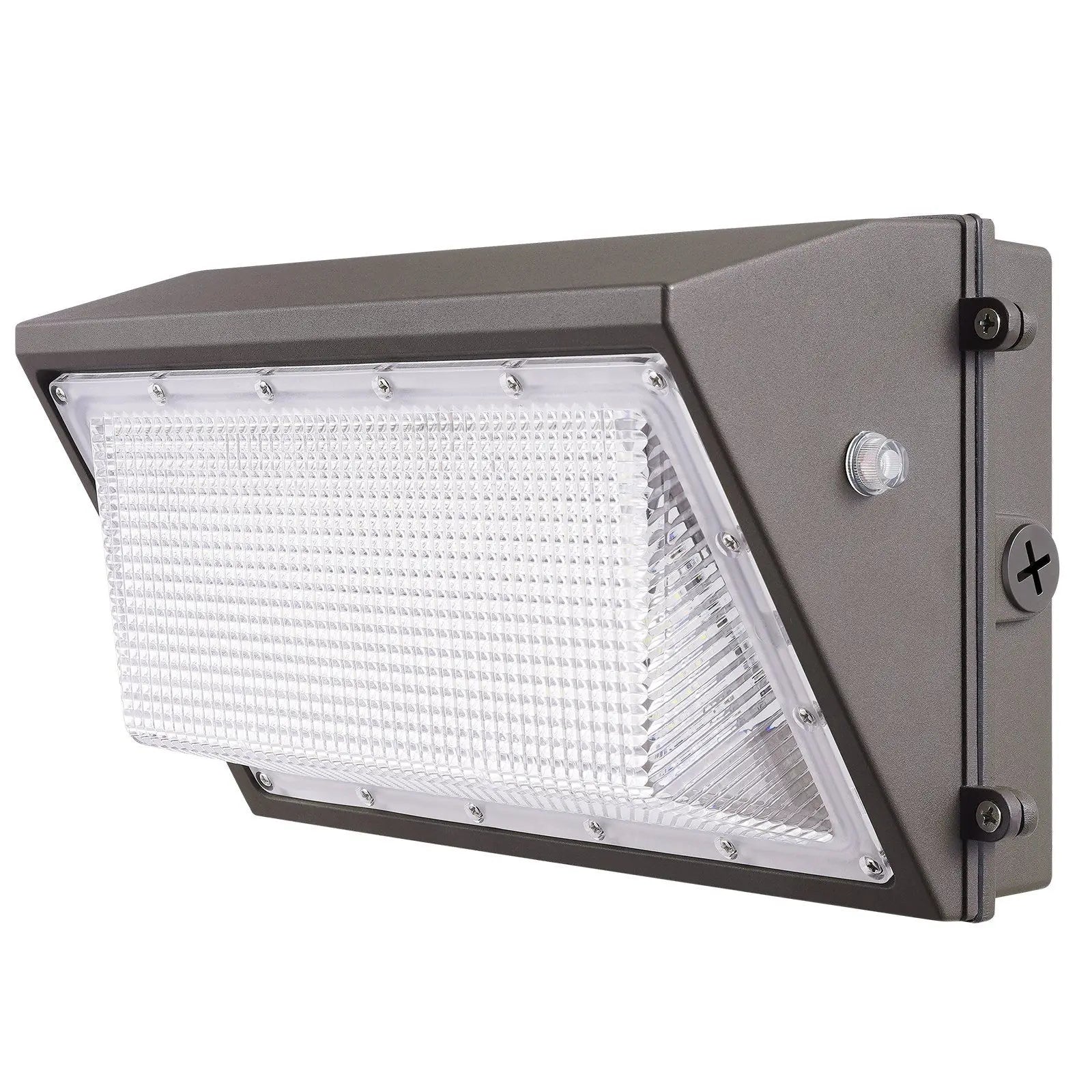 2PCs LED Wall Pack Lights, 100W 10800LM, 5000K Commercial Outdoor Lights Security Lighting Fixture, with Intelligent Light Sensi