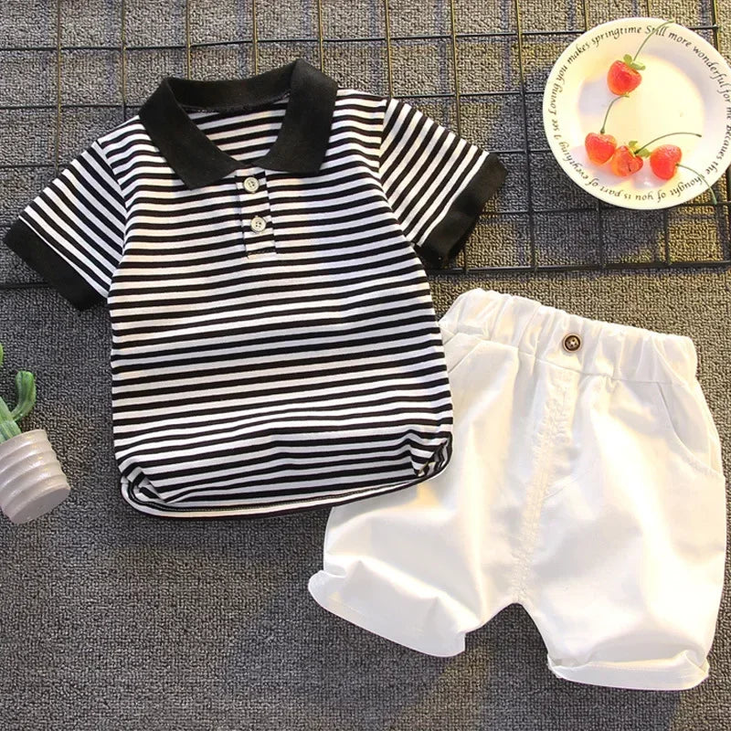 DIIMUU Summer Baby Boys Clothing Sets Tee T-shirt + Short Pants Casual Cotton Kids Girls Outfits Suits 1-4 Years Children Wear