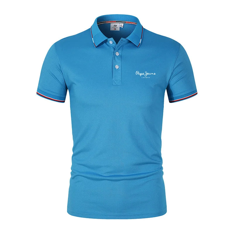 Simple custom men's polo short sleeved shirt 2025