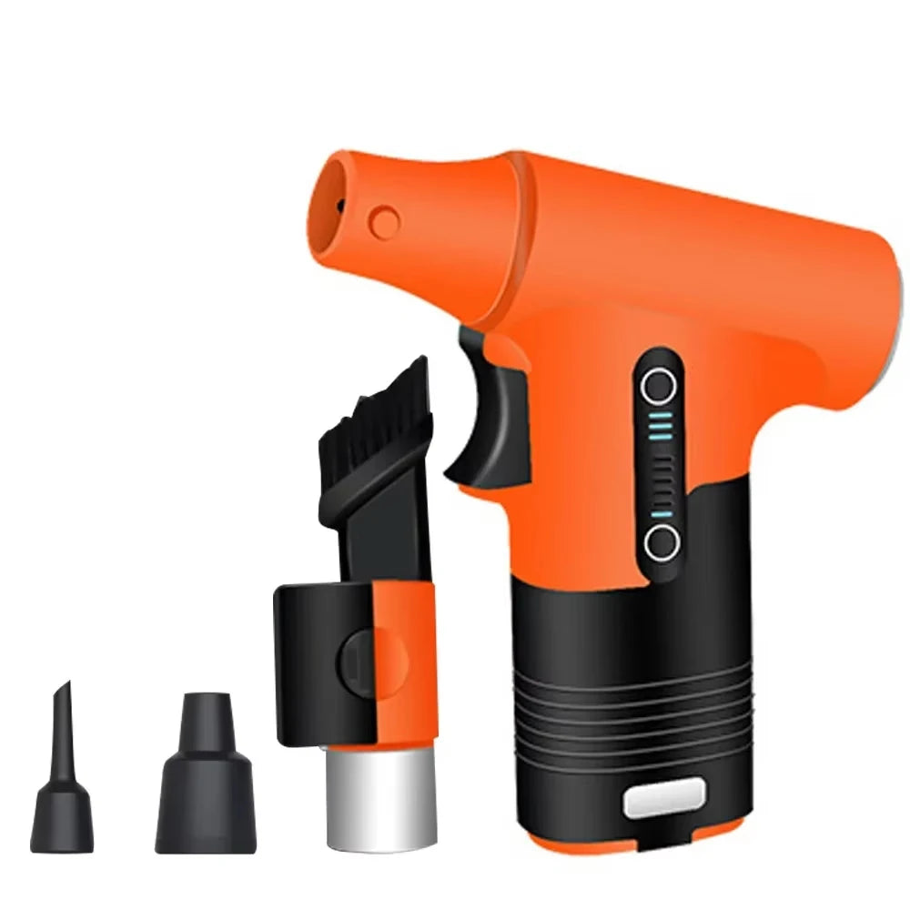 130000-120000PM Air Blower Turbo Jet Fan Electric Power Display Handheld Mini Dust Cleaner High Speed Duster Gun Cleaning Tool