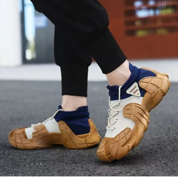 Men's new 2025 comfortable, lightweight, thick sole, high-resistance, anti-slip, wear-resistant sports and casual men's shoes
