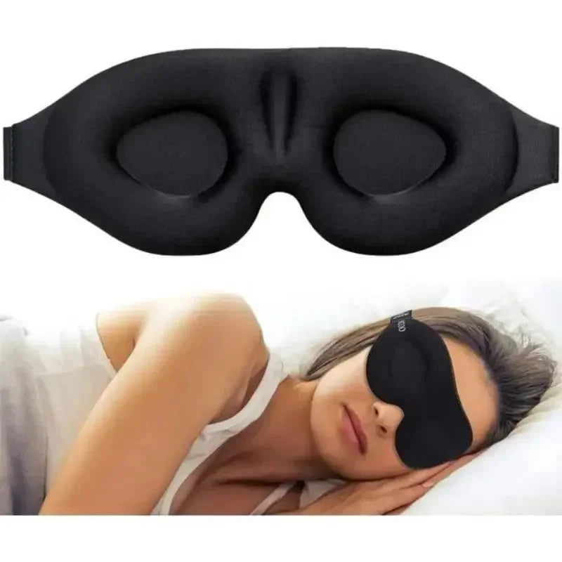 3D Eye Mask Adjustable Suitable for Men and Women with No Pressure on The Eyes Breathable and Light Blocking Eye Mask Black