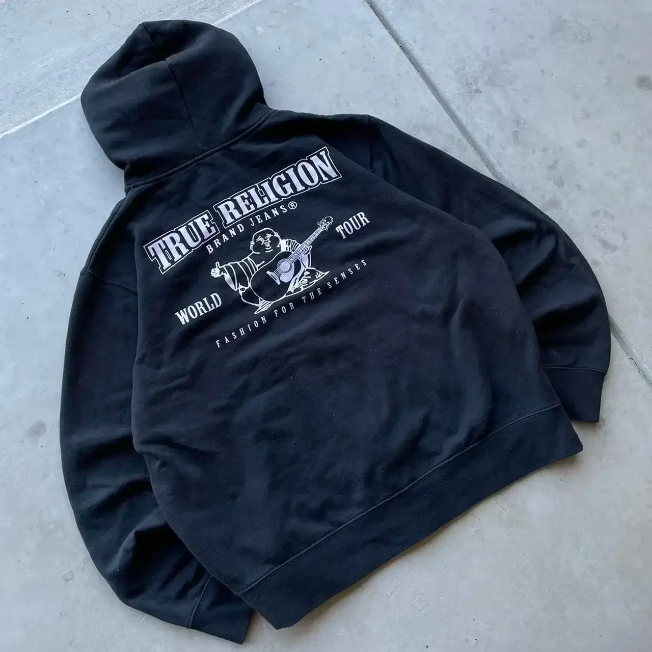 2025 New Zipper Hoodies Y2K Men Harajuku Hip Hop Embroidery Oversized Retro Buddha Sweatshirt Streetwear Hoodies Women Jackets