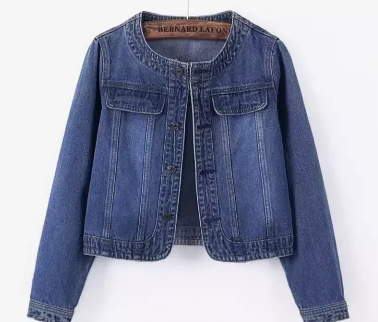 Women's Summer New Spring Short Loose Split Sleeve Denim Coat Jackets