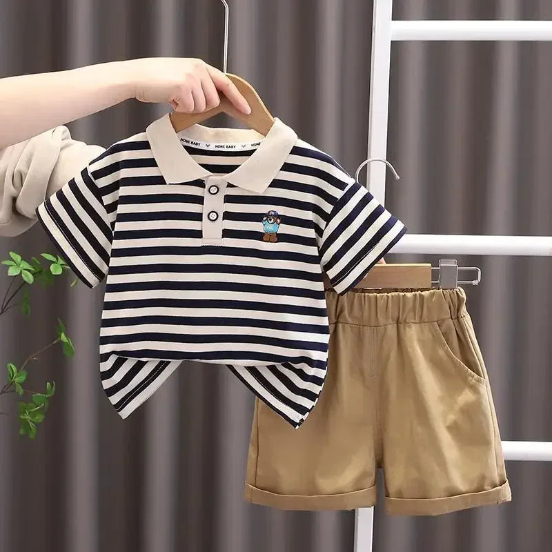 DIIMUU Summer Baby Boys Clothing Sets Tee T-shirt + Short Pants Casual Cotton Kids Girls Outfits Suits 1-4 Years Children Wear