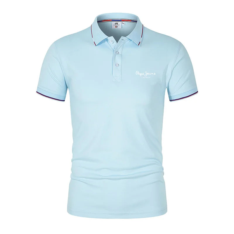 Simple custom men's polo short sleeved shirt 2025