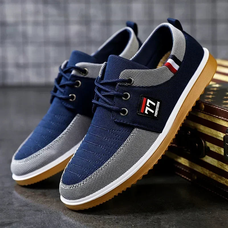 Sneakers Shoes for Men Canvas Shoes Breathable Beef Tendon Bottom Casual Vulcanized Shoes Work Footwear Tenis Masculino2024 