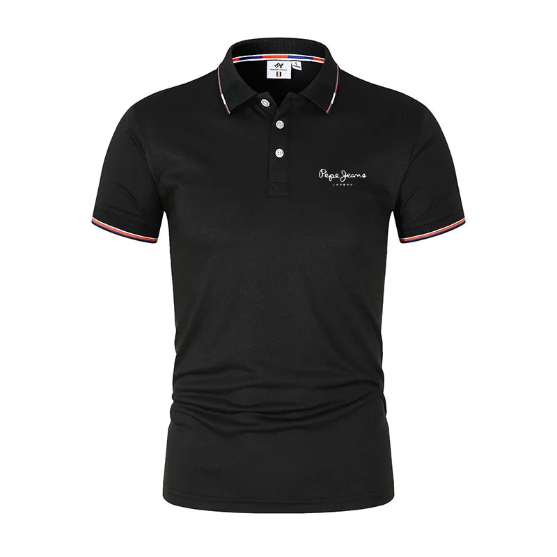 Simple custom men's polo short sleeved shirt 2025