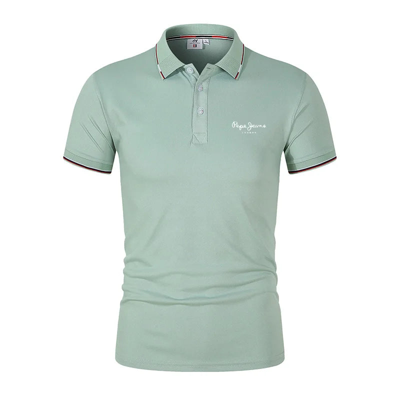 Simple custom men's polo short sleeved shirt 2025