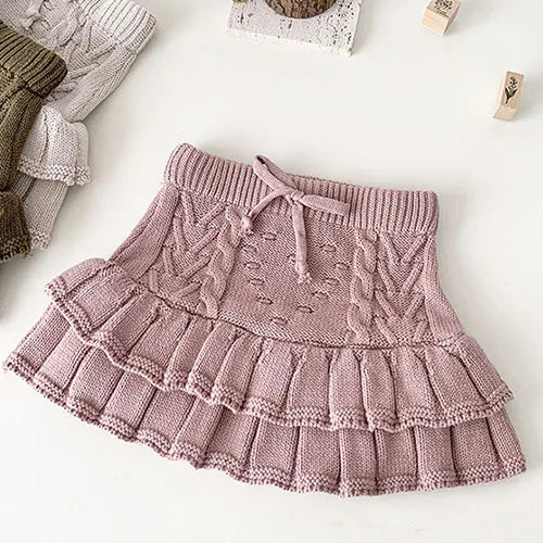 Korean Style Autumn Spring Baby Girl Short Skirt Children Clothing Kids PP Shorts Baby Girls Solid Color Knitting Shorts