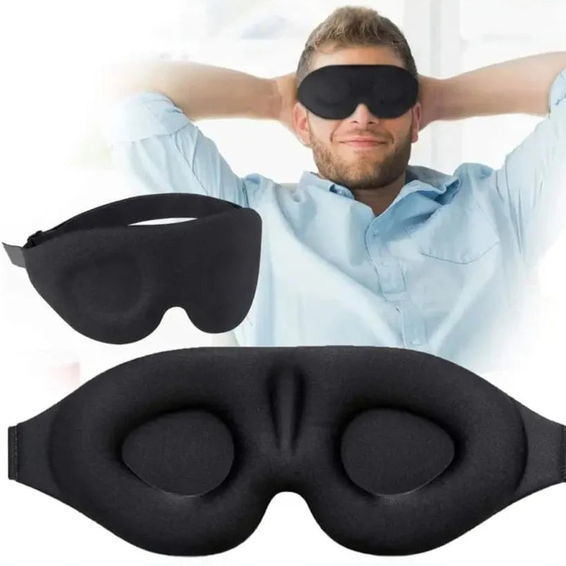 3D Eye Mask Adjustable Suitable for Men and Women with No Pressure on the Eyes Breathable and Light Blocking Eye Mask Black