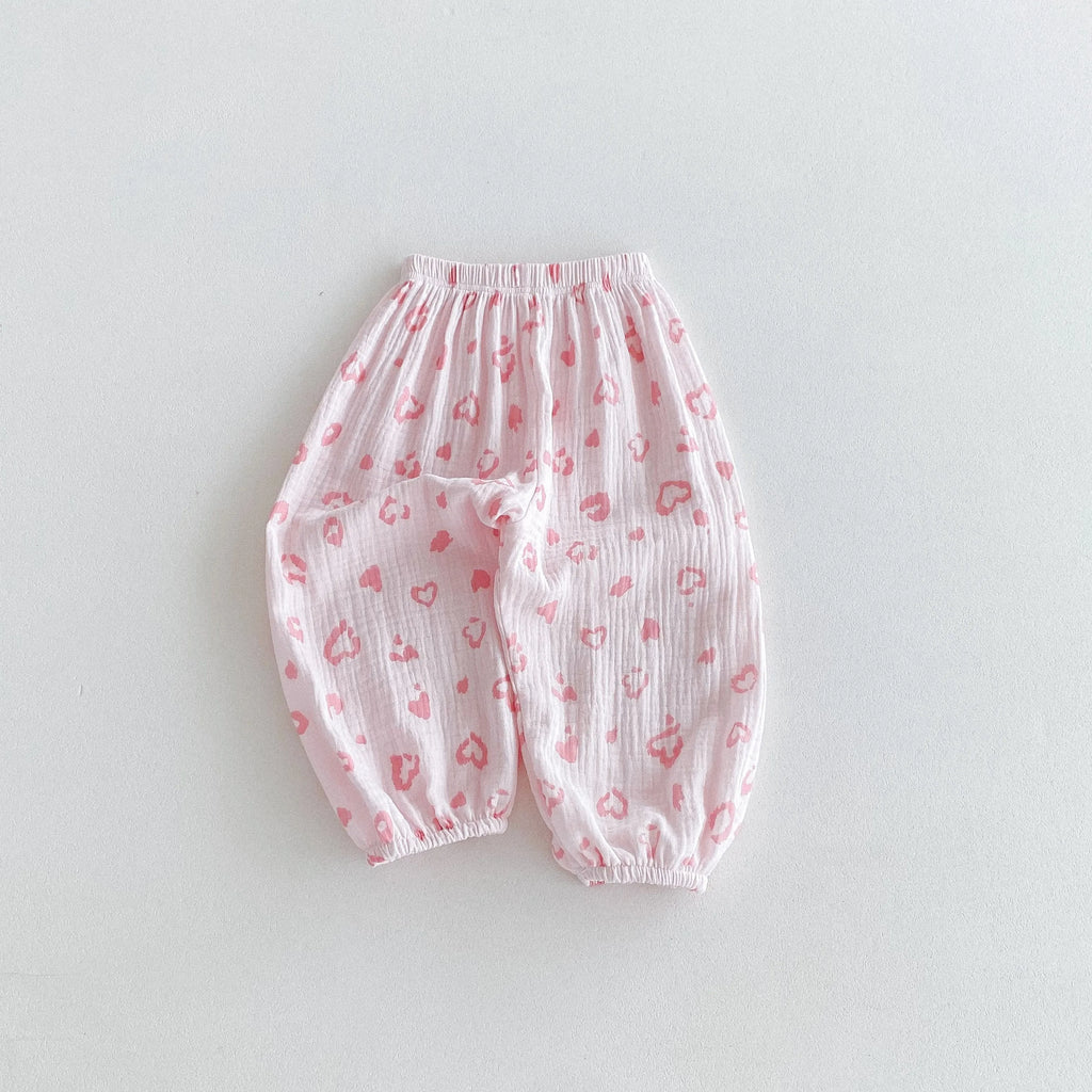 1-6 Age Children's Clothes Summer Thin Casual Trousers Full-printed Cartoon Fashion Kids Anti-mosquito Pants Boys Girls Bloomers