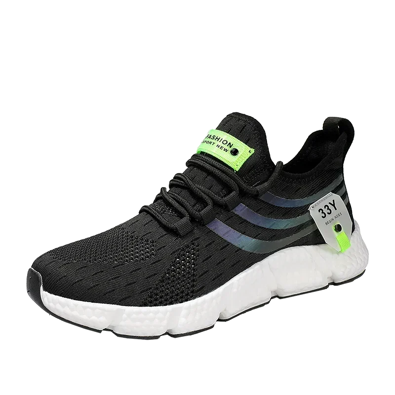Men's Shoes Sports Shoes 2025 Summer New Mesh Breathable Running Shoes Soft Sole Shock-absorbing Running Shoes Lightweight Shoes