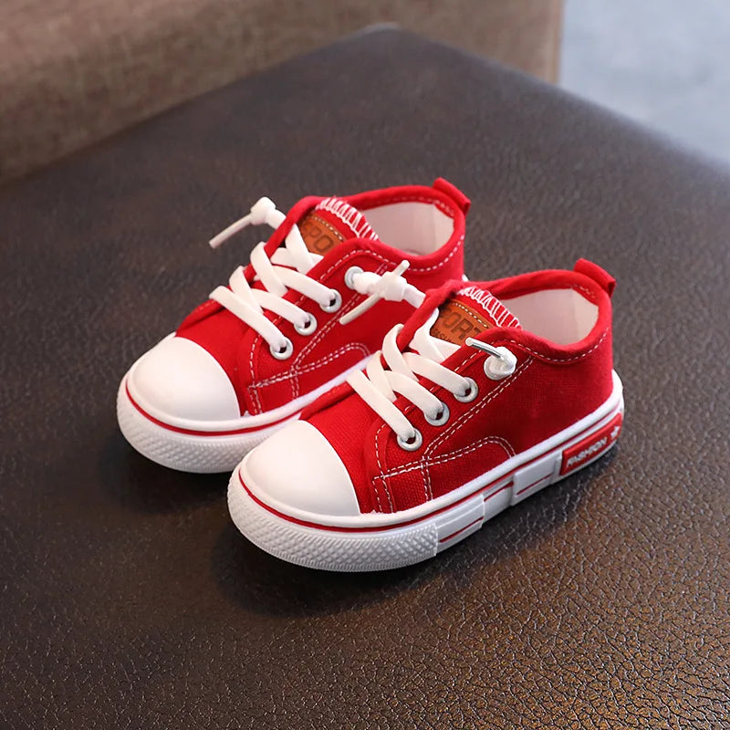 2025 New Children's Canvas Shoes Fashion Baby Board Shoes Girls' Breathable Single Shoes Boys' Casual Shoes