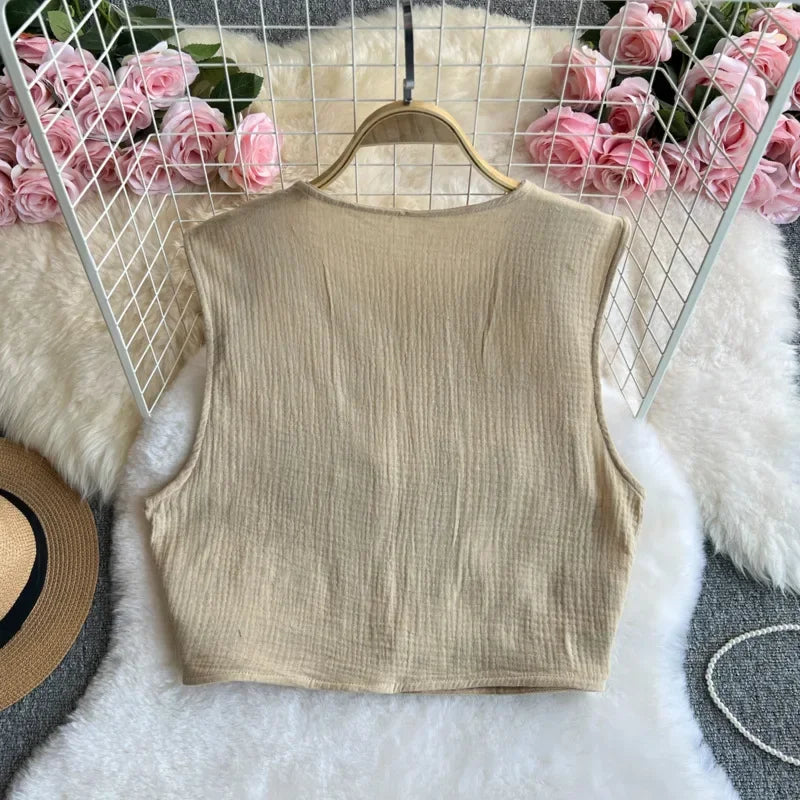 2025 New Vintage Bohemian Style Women Summer Heavy Embroidery Loose Fit Top Sensible Luxury Differentiated Elegant Trendy Vest