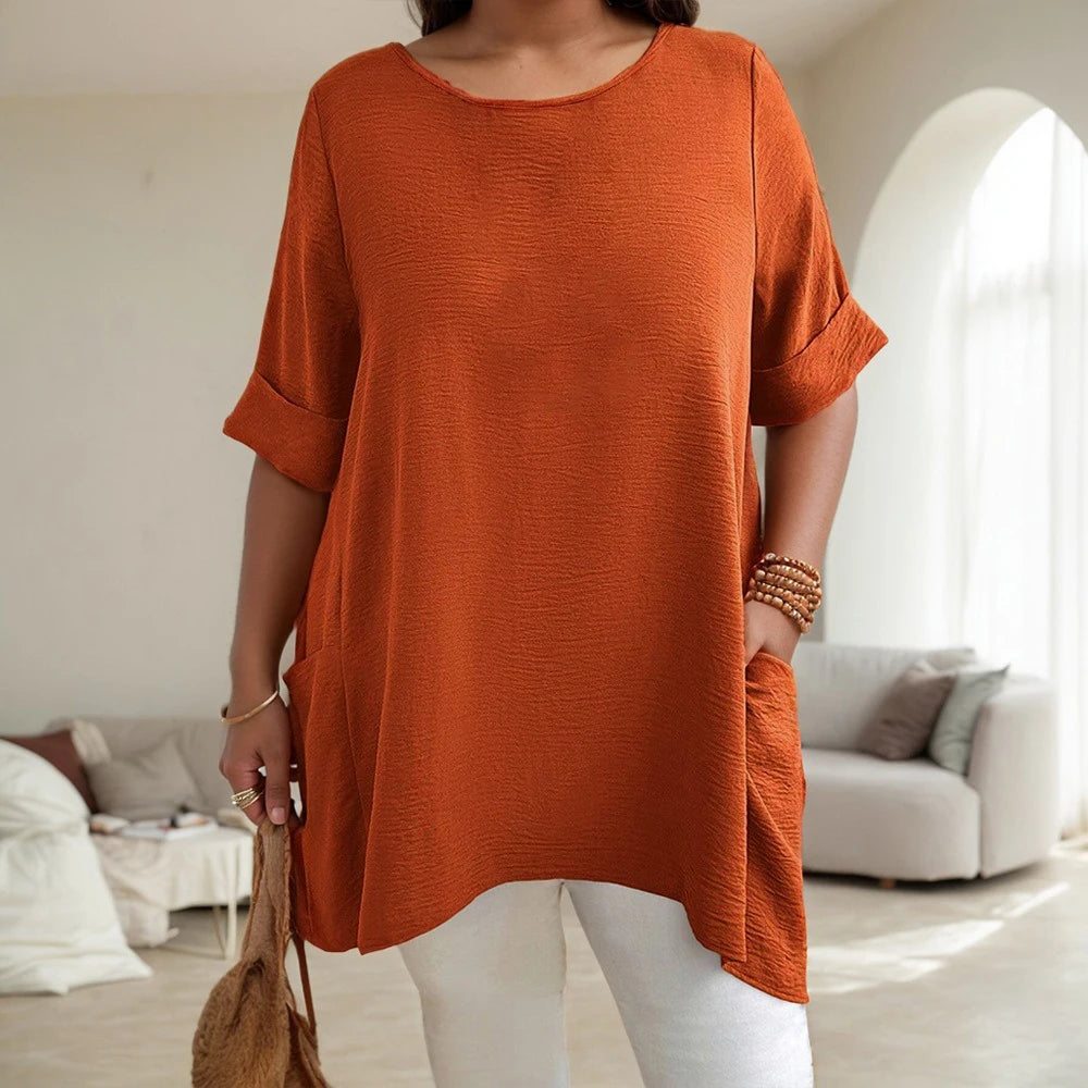 Women Short Sleeve T-Shirt Casual Solid Tees