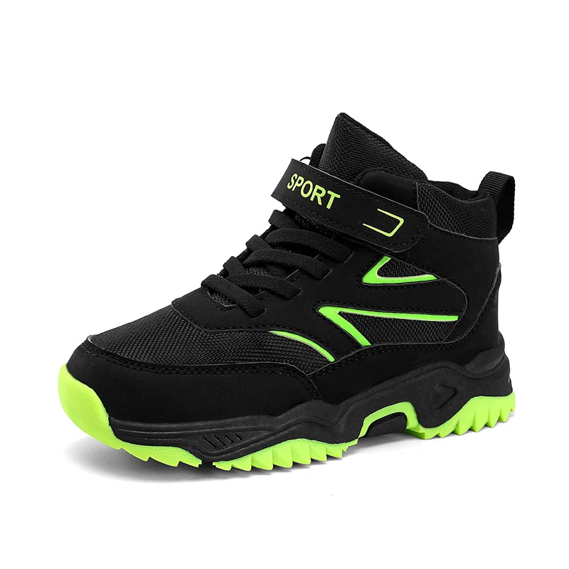 Outdoor Boy Boots Children Sneaker Autumn Winter Hiking Shoes Kids Sports High-quality Ankle Boots for Boy Shoes 4 To 13 Years