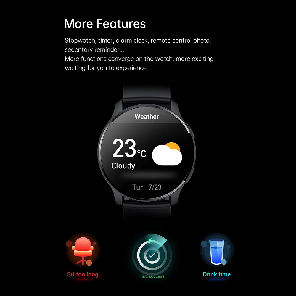 Fashion Smart Watch Plus 1.32" Screen For Men's And Women's Bluetooth Call Arterial Pressure Blood Oxygen Business Watches 2025