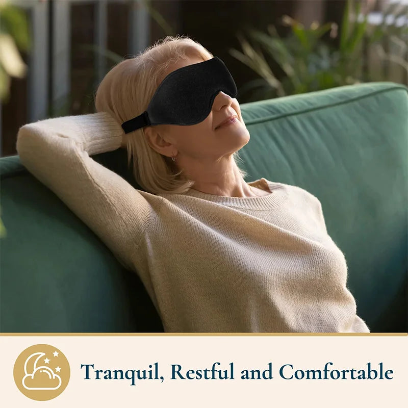 3D Eye Mask Adjustable Suitable for Men and Women with No Pressure on the Eyes Breathable and Light Blocking Eye Mask Black