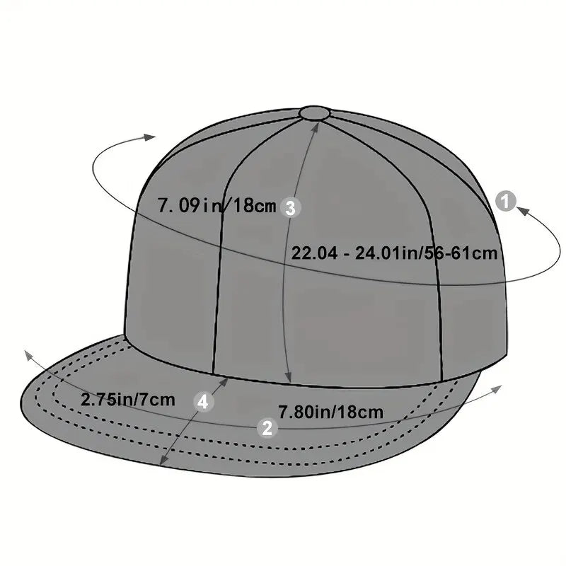 Unisex Compass Embroidery Hip-Hop Hats Spring Autumn Outdoor Adjustable Casual Baseball Caps Sunscreen Hat 