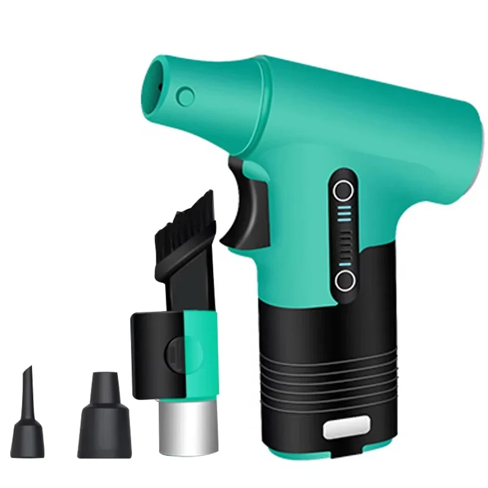130000-120000PM Air Blower Turbo Jet Fan Electric Power Display Handheld Mini Dust Cleaner High Speed Duster Gun Cleaning Tool